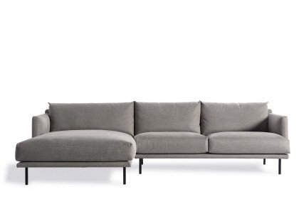 Logan von Easy Sofa - Eckcouch Ausführung links grau
