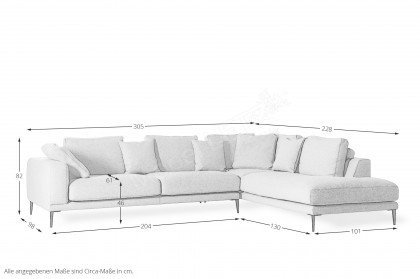 Ibiscana von Easy Sofa - Polstersofa Ausführung rechts beige