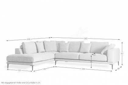 Ibiscana von Easy Sofa - Polstersofa Ausführung links beige