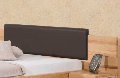 parma & sassari von Modular - Bett Kernbuche mit Kopfteilpolster