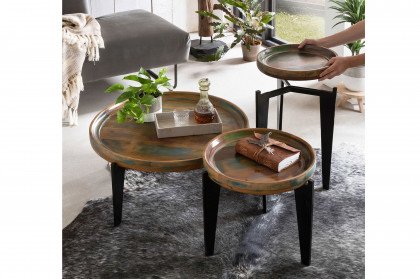 Fiume von SIT Möbel - Beistelltisch bunt lackiertes Altholz