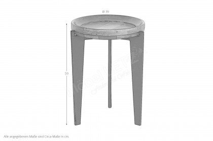 Fiume von SIT Möbel - Beistelltisch 3er Set buntes Altholz