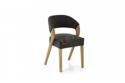 Almada 1 von Standard Furniture - Stuhl in Eiche mit braunem Bezug