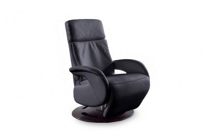 Sylvia K-Style von Polsteria - Echtleder Sessel schwarz