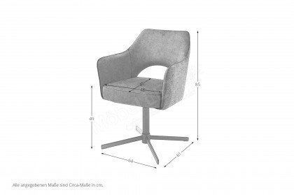 Valletta von MCA furniture - Stuhl mit Kreuzfuß