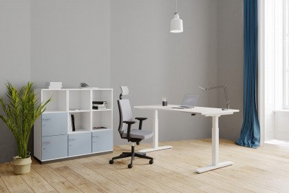 eUP von Nowy Styl - höhenverstellbarer Schreibtisch weiß