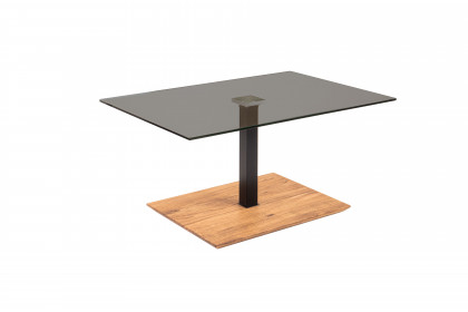 2591 von Vierhaus - Couchtisch Glas/ Wildeiche