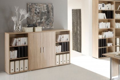Office Line von BEGA Consult - Highboard-Kombi in Sonoma-Eiche