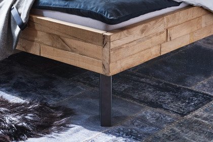 Timber Look von Tjørnbo - Bett Eichenholz/ Eisen schwarz