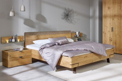 Fena von Hülsta - Doppelbett mit Holzfurnier & Kopfteilapplikation