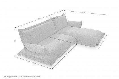 Cushion 5415 von Tom Tailor - Eckgarnitur rechts woven-grey