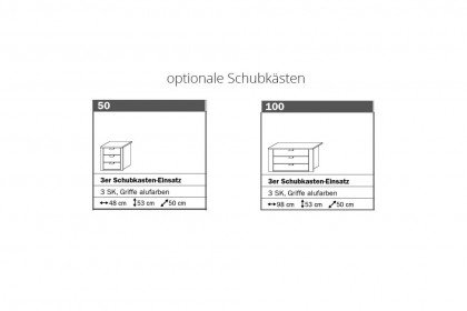 20up SCALE von Rauch Black - Schrank 4-türig weiß - Spiegel