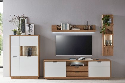 Calar von IDEAL Möbel - Wohnwand K03 weiß/ Eiche Artisan