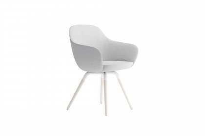 Nuba XL von CANCIO - Stuhl in Weiß, mit Armlehnen