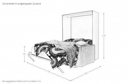 Milano-Sleep von Nehl - Schrankbett in Weiß mit Anbausofa