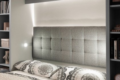 Milano-Sleep von Nehl - Schrankbett in Weiß mit Anbausofa