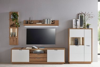 Calar von IDEAL Möbel - Wohnwand K103 weiß matt/ Eiche Artisan