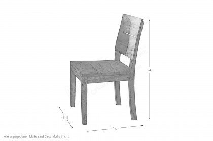 WZ-0468 von GK Möbelvertrieb - Holzstuhl aus Sheesham-Holz