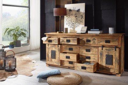 WZ-0480 von GK Möbelvertrieb - Vitrine I Mango-Holz