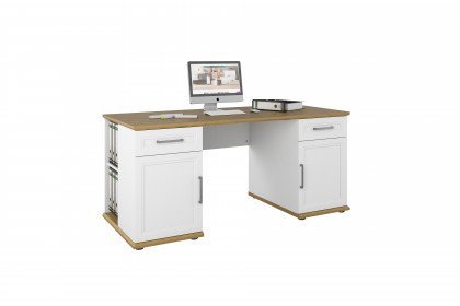 Maja Villo Schreibtisch weiß-Eiche | Möbel Letz - Ihr Online-Shop