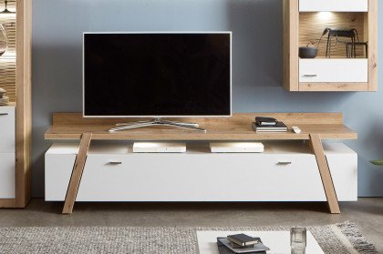 Tessas von IDEAL Möbel - Lowboard weiß/ Eiche Artisan