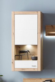 Tessas von IDEAL Möbel - Wohnwand 123 weiß/ Eiche