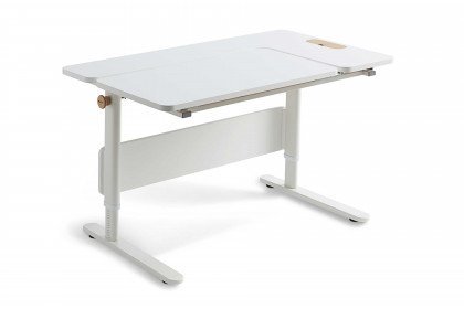 MOBY study desk von FLEXA - Schreibtisch weiß - Left up für Rechtshänder