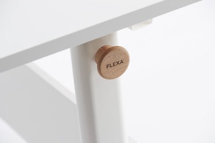 MOBY study desk von FLEXA - Schreibtisch weiß - Left up für Rechtshänder