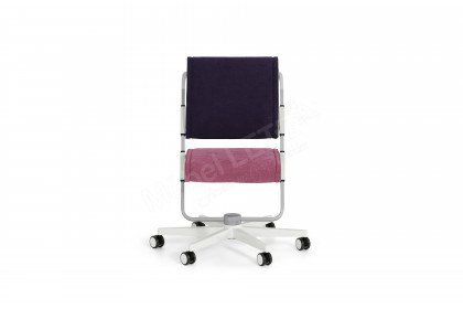Scooter 15 von moll - Schreibtisch-Stuhl mit zweifarbigem Bezug pink-lila