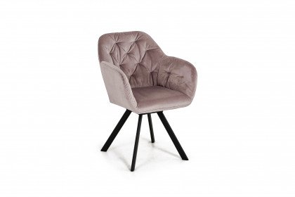 Lola von AC Design - Stuhl mit rosafarbenem Bezug