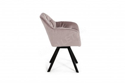 Lola von AC Design - Stuhl mit rosafarbenem Bezug