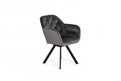 Lola von AC Design - Stuhl in Grau/ Schwarz