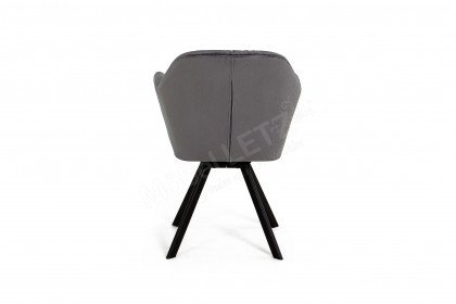 Lola von AC Design - Stuhl in Grau/ Schwarz