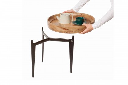 Coffee Tables von Tom Tailor - Couchtisch 3er Set Mango/ Metall schwarz