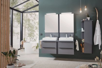 Modern life von puris - Badezimmer in Quarzgrau matt