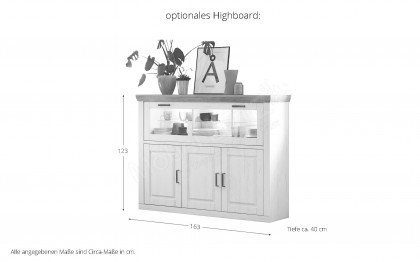 Brixen von MCA - Esstisch in Grandson-Oak-Optik, mit 3D-Applikation, ausziehbar