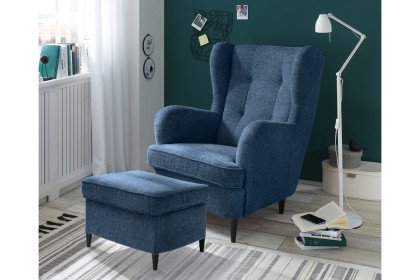 Olyn von Skandinavische Möbel - Sessel dark blue