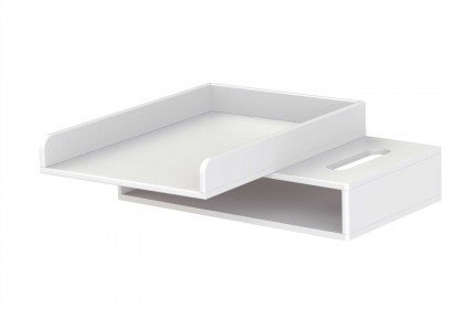 Baby-LE21 von FLEXA - weißer Wickeltisch mit drehbarer Platte