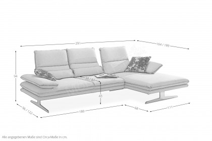 16777 Broadway von Willi Schillig - Ecksofa Variante rechts grey