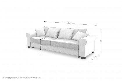 Aurelia-LE20 von ED-Lifestyle - Couch anthrazit-silver