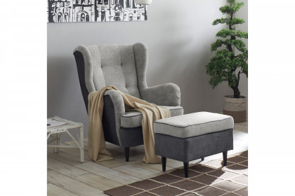 Aurelia-LE20 von ED-Lifestyle - Couch anthrazit-silver