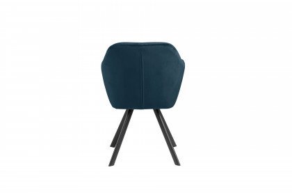 Lola von AC Design - Polsterstuhl mit blauem Bezug