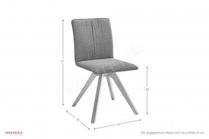 Stuhl 810 von ANREI - Stuhl mit 4-Fußgestell eckig in Asteiche
