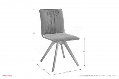 Stuhl 812 von ANREI - Stuhl mit 4-Fußgestell abgerundet in Astnuss
