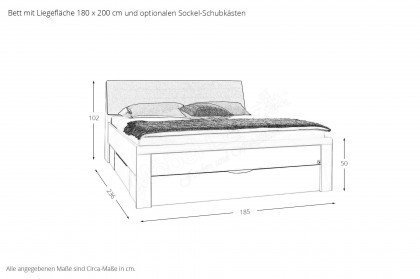 Lindau von Rauch Orange - Bett alpinweiß 180x200 cm