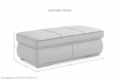 PN-IN16012 von Polinova - Ledersofa Variante rechts greystone