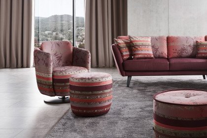 Murano von Schröno - Sessel rot gemustert