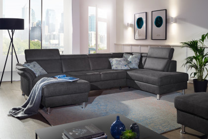 Arngast KV von Sit & More - Wohnlandschaft rechts schwarzgrau