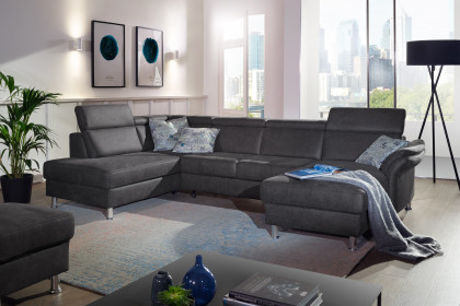 Arngast KV von Sit & More - Wohnlandschaft links schwarzgrau