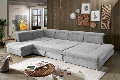Arezza von Benformato - XXL-Sofa Ausführung links grau